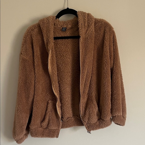 SHEIN Jackets & Blazers - Basic Teddy Fleece Jacket